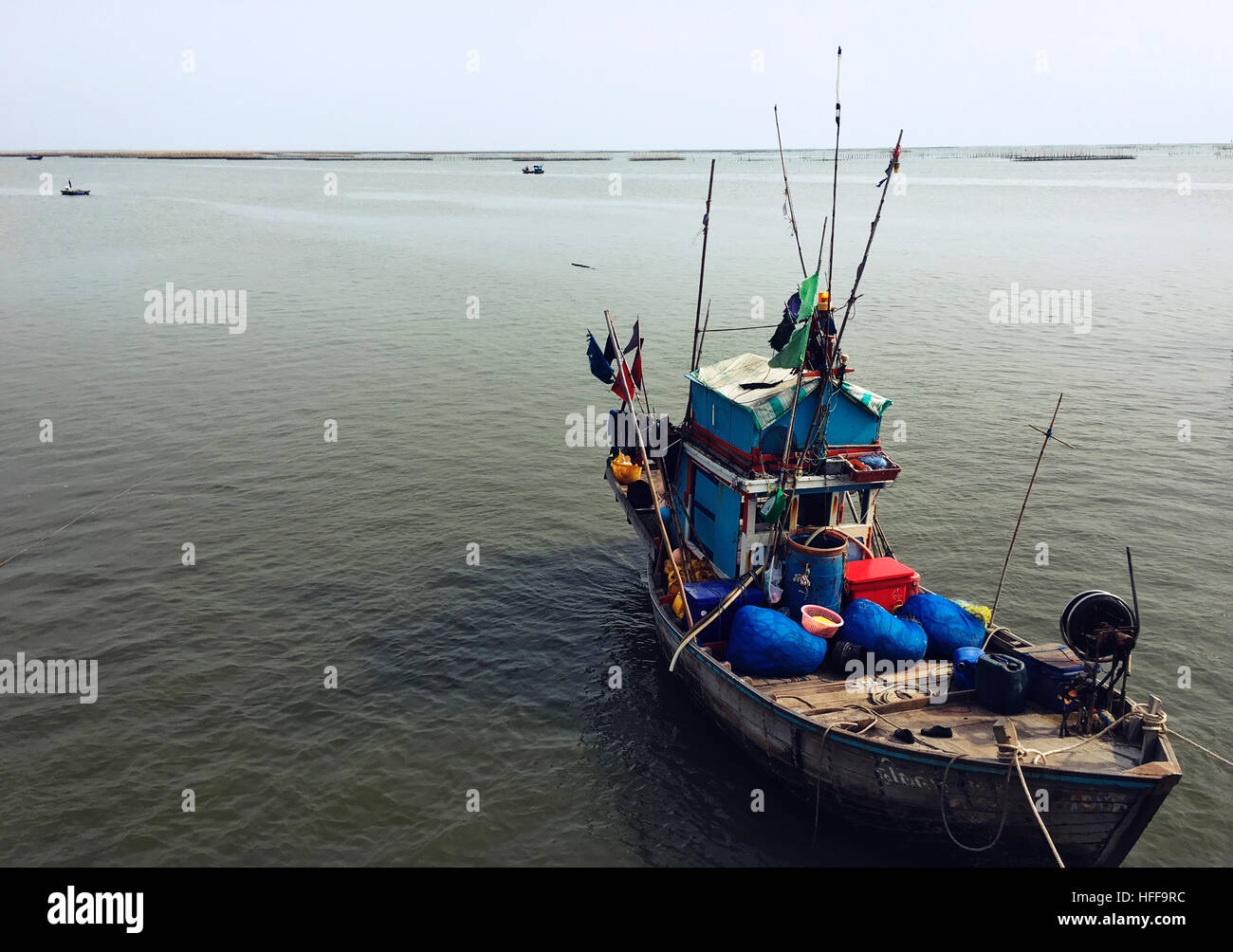 Barca di pesca Seascape vaso nautico concetto Natura Foto Stock