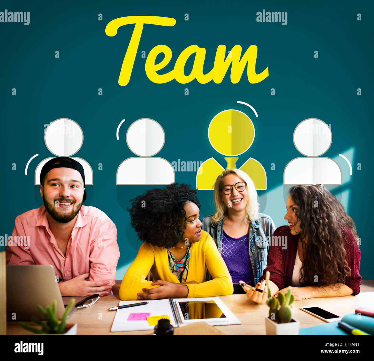Partnership Corporate Team Leader del concetto di font Foto Stock