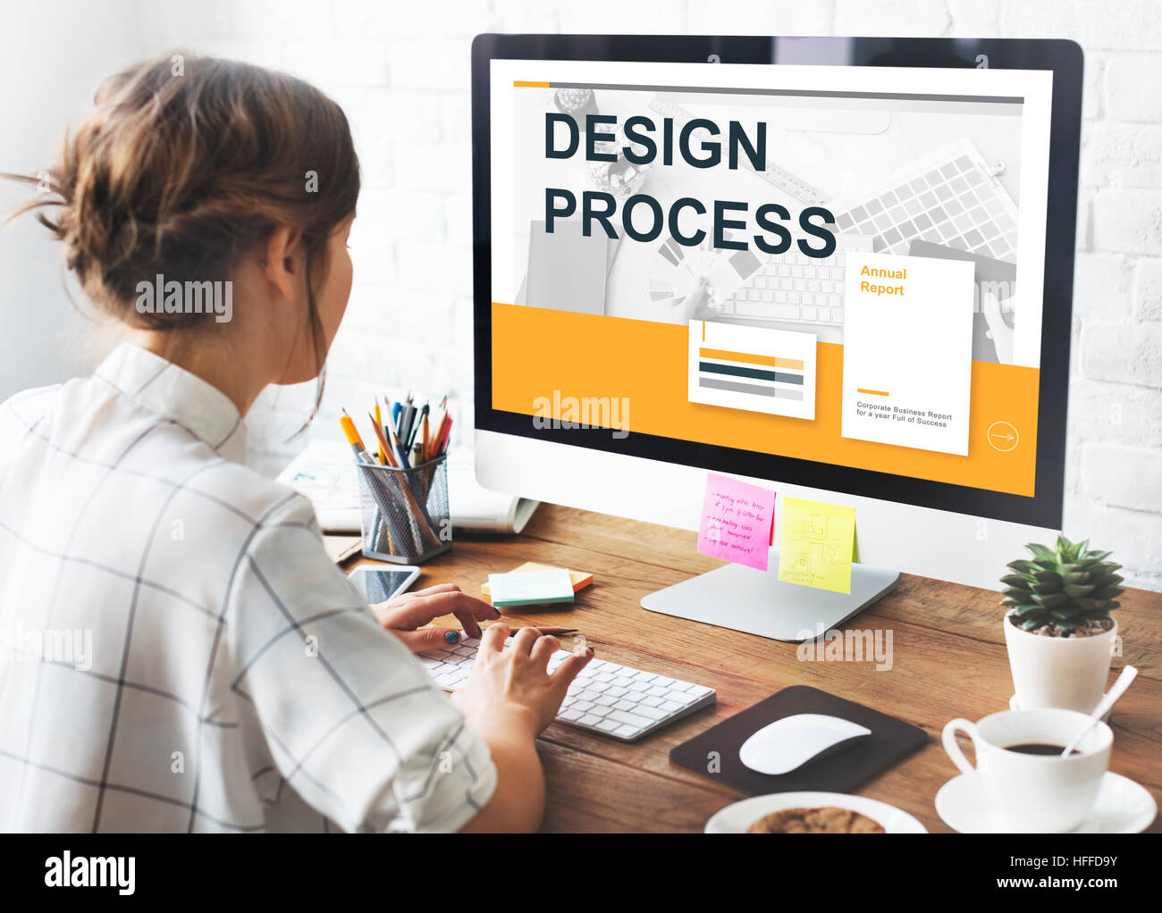 Il Pensiero Creativo di progettazione del processo concetto grafico Foto Stock