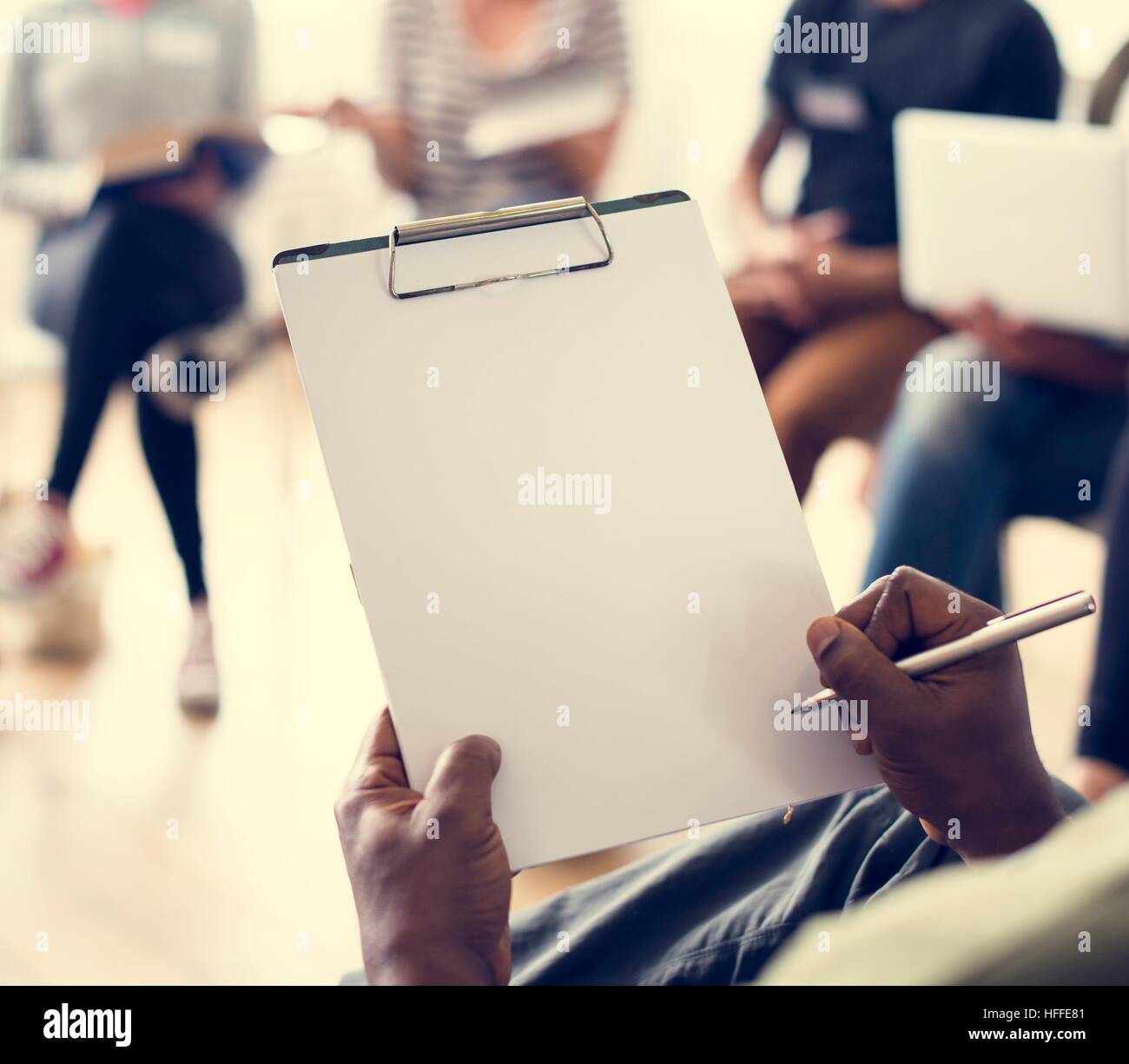 Notebook Seminario di networking concetto di evento Foto Stock