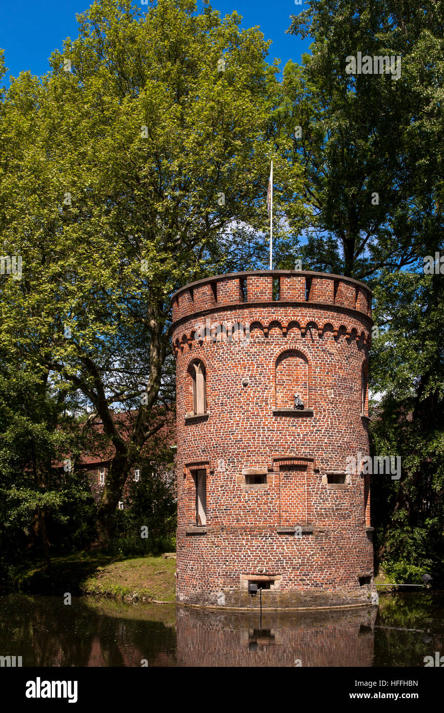 Germania, Castrop-Rauxel, moated castle Bladenhorst. Foto Stock
