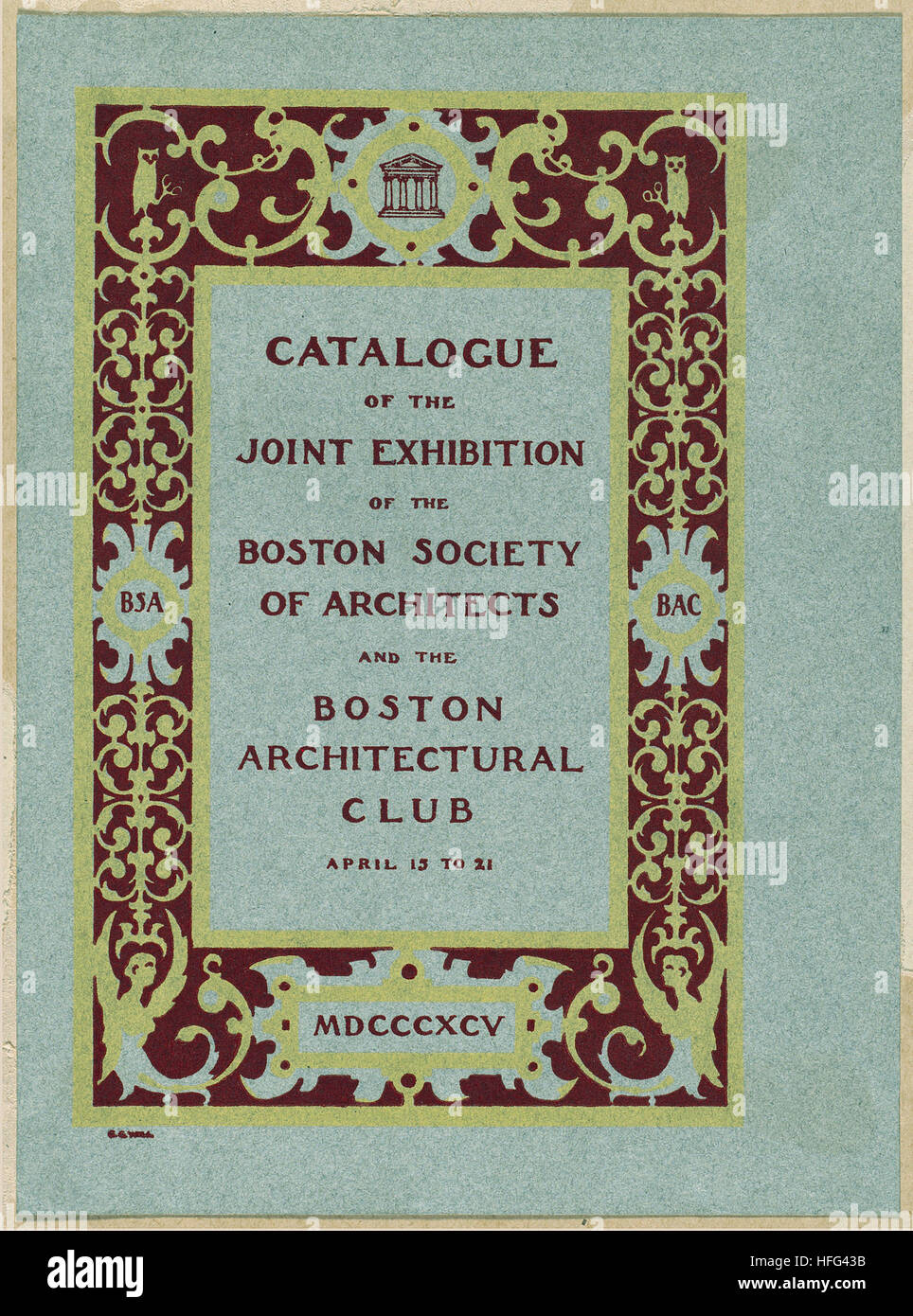 Catalogo della mostra collettiva della società di Boston di architetti e il Boston Club architettonico Foto Stock