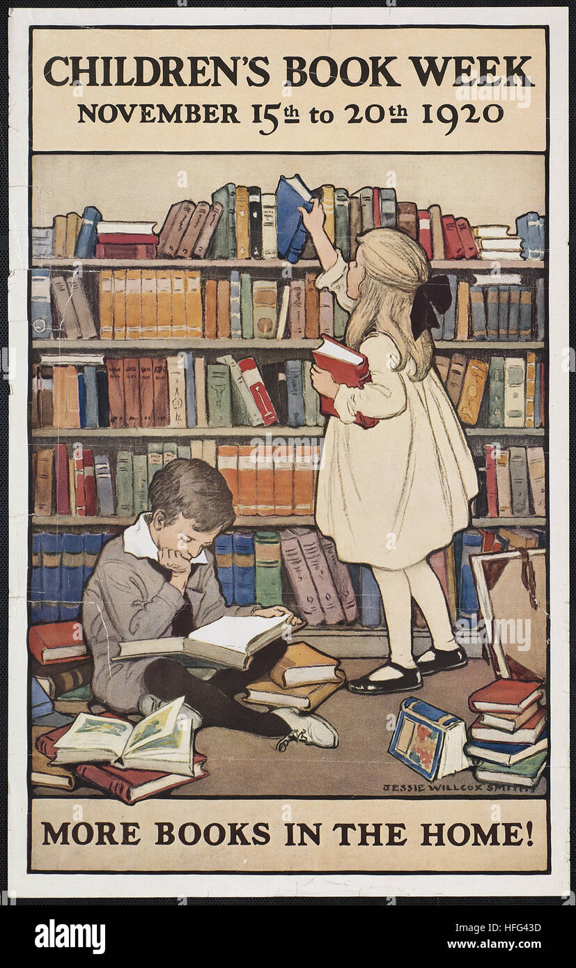 Libro per bambini settimana, 15 novembre al ventesimo 1920. Più libri in casa! Foto Stock