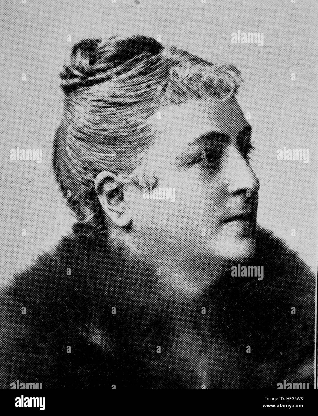 Lilli Lehmann, nato Elisabeth Maria Lehmann, più tardi Elisabetta Maria Lehmann-Kalisch, 1848-1929, un tedesco soprano lirico, riproduzione foto dall'anno 1895, digitale migliorata Foto Stock