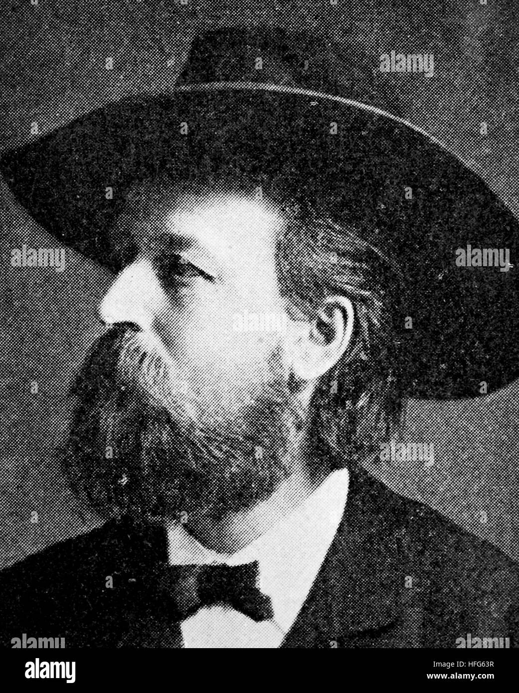 Ernst Scherenberg, 1839 - 1905, era un tedesco poeta lirico, riproduzione foto dall'anno 1895, digitale migliorata Foto Stock