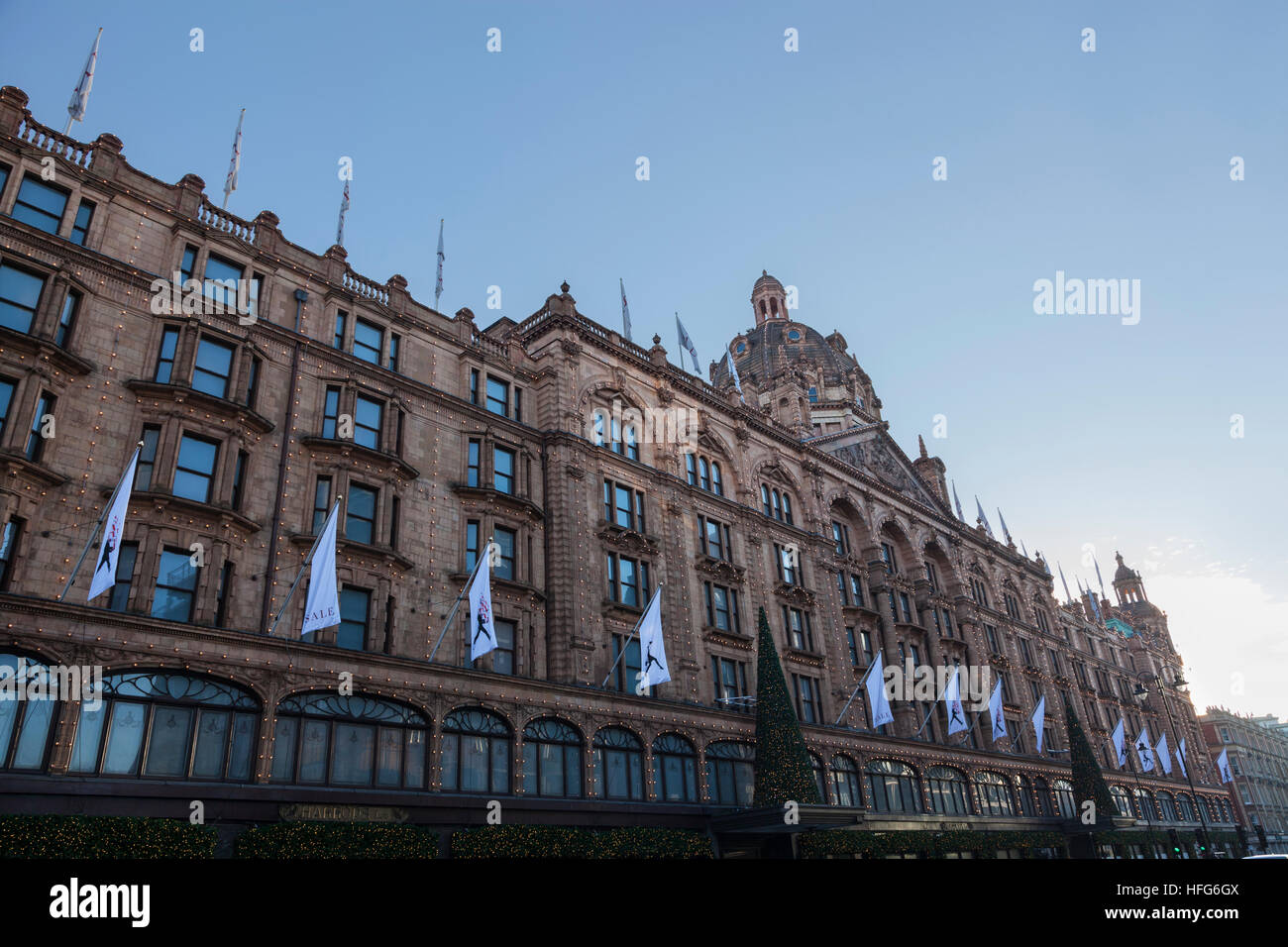 I grandi magazzini Harrods a Knightsbridge, Londra Foto Stock