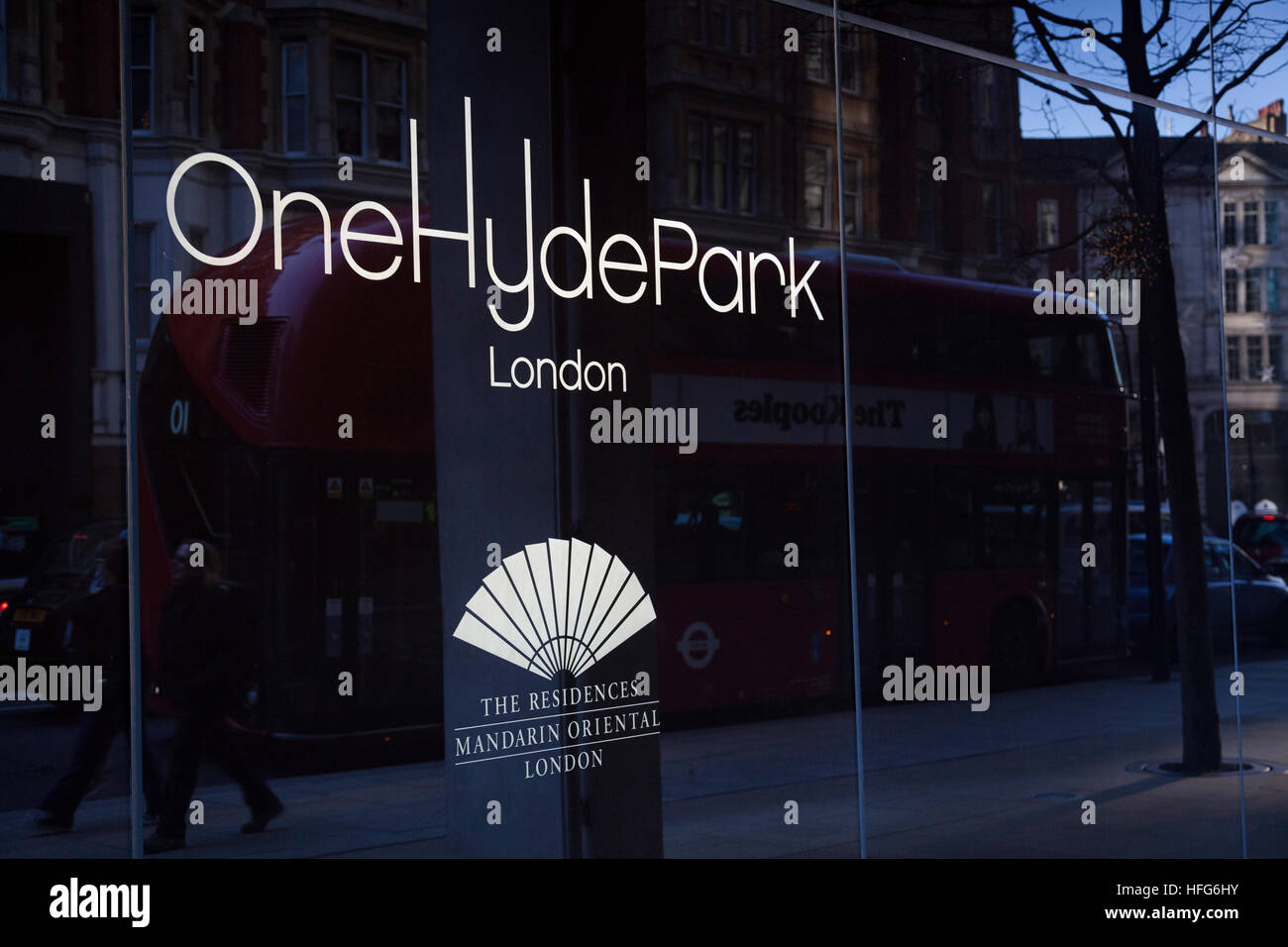 Uno Hyde Park, il Mandarin Oriental London Foto Stock