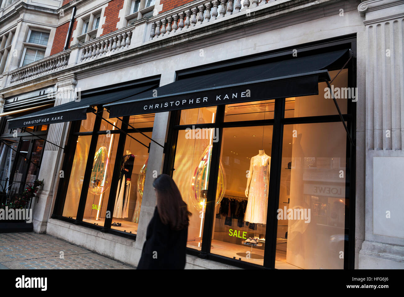 Christopher Kane abiti firmati store su Mount Street a Mayfair, Londra Foto Stock