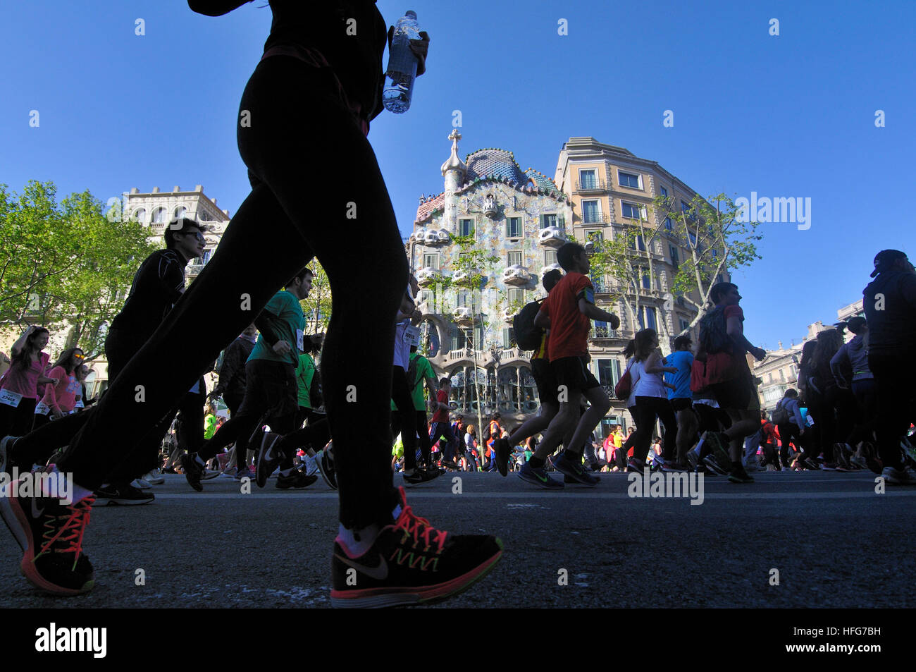 Casa Batlló, Passeig de Gracia 43 . Barcellona. La Catalogna. Spagna Foto Stock