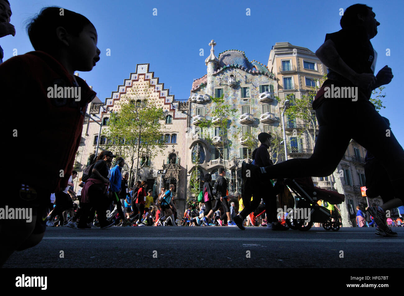 Casa Batlló, Passeig de Gracia 43 . Barcellona. La Catalogna. Spagna Foto Stock