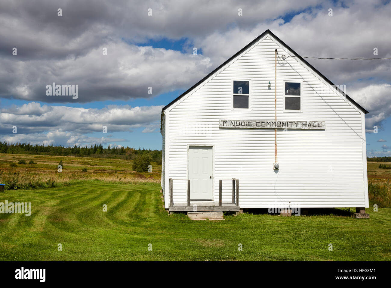 Comunità Minudie Hall, Minudie village, Nova Acotia, Canada Foto Stock