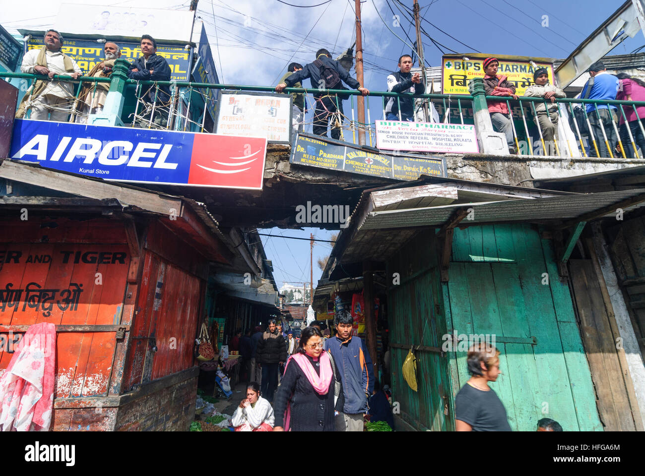 Darjeeling: Chowk Bazar, West Bengal, Westbengalen, India Foto Stock