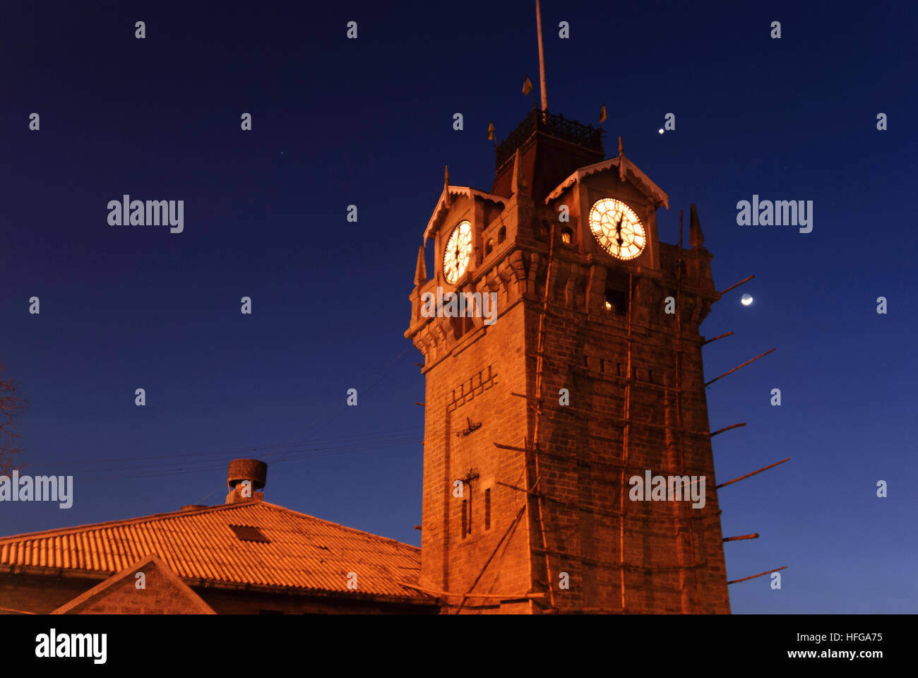 Darjeeling: torre campanaria, West Bengal, Westbengalen, India Foto Stock