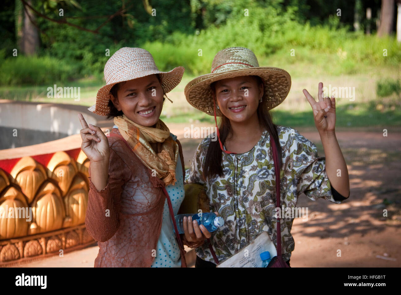 I bambini poveri della Cambogia Foto Stock