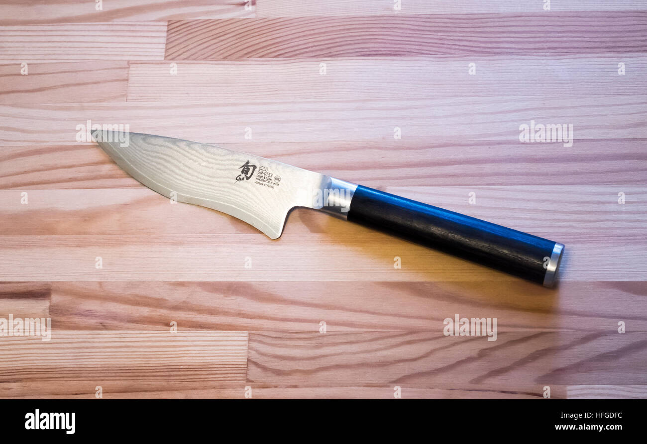 Shun Ultimate 4 inch spelucchino dritto dal Giappone Foto Stock