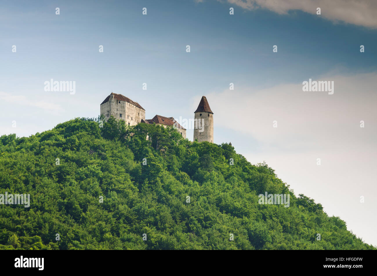 Seebenstein: Seebenstein Castello, Wiener Alpen, Alpi Niederösterreich, Austria Inferiore, Austria Foto Stock