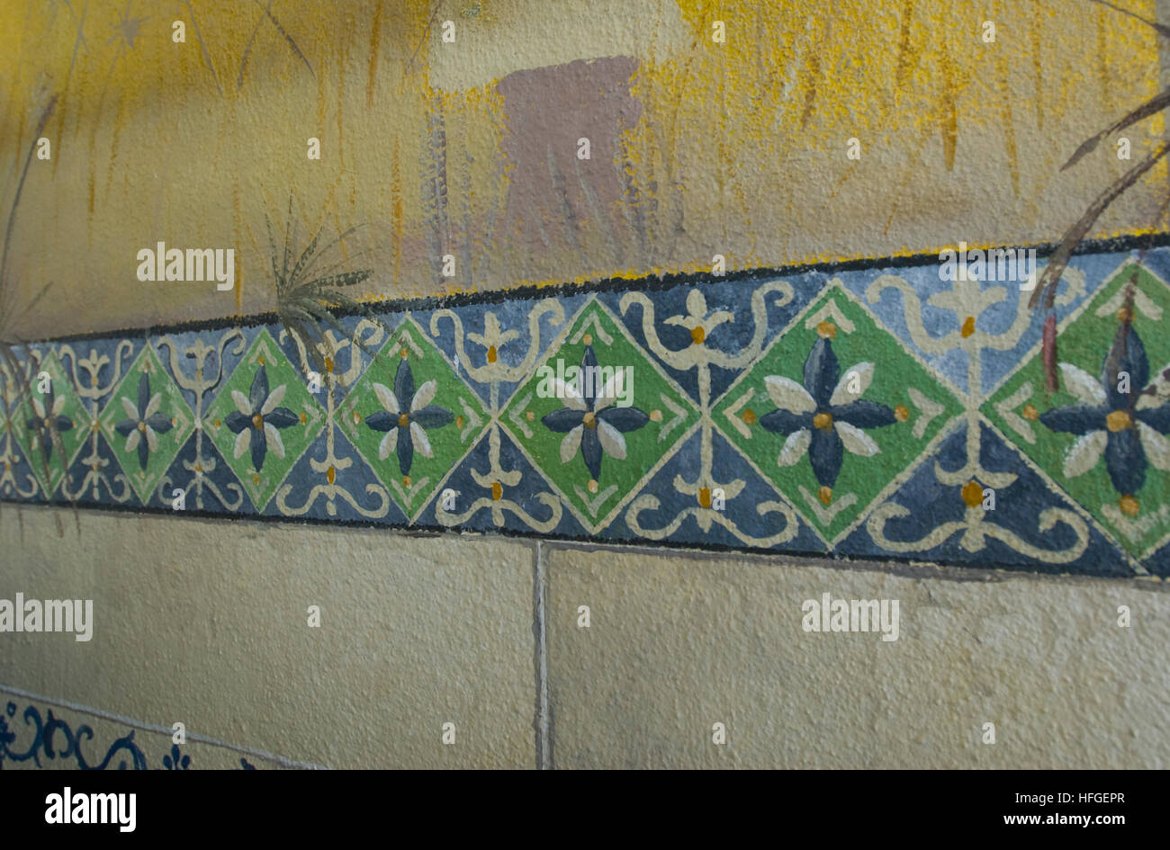 In similpelle di tecnica di pittura in casa messicana, Acapulco, Messico Foto Stock