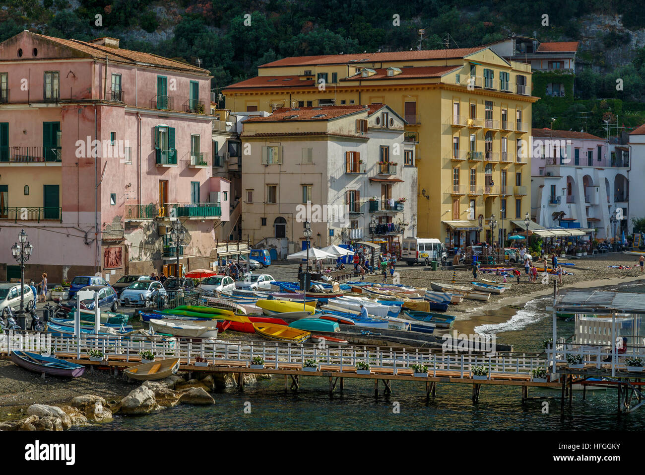 L'antica località di villeggiatura balneare di Porto Marina Grande di Sorrento, campania, Italia meridionale. Foto Stock