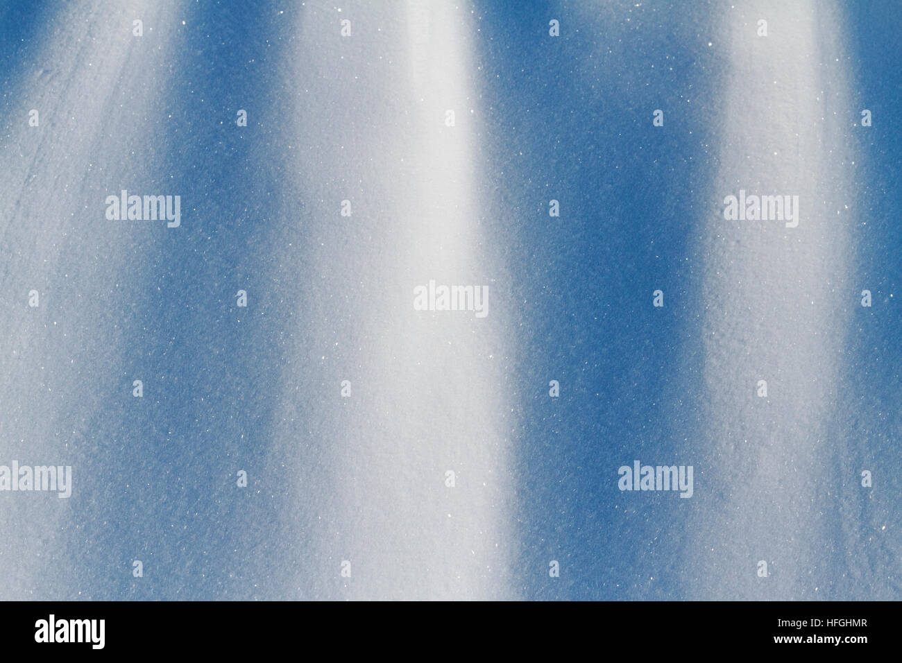 Neve la texture e la differenza di altezza,gelo invernale e neve Foto Stock