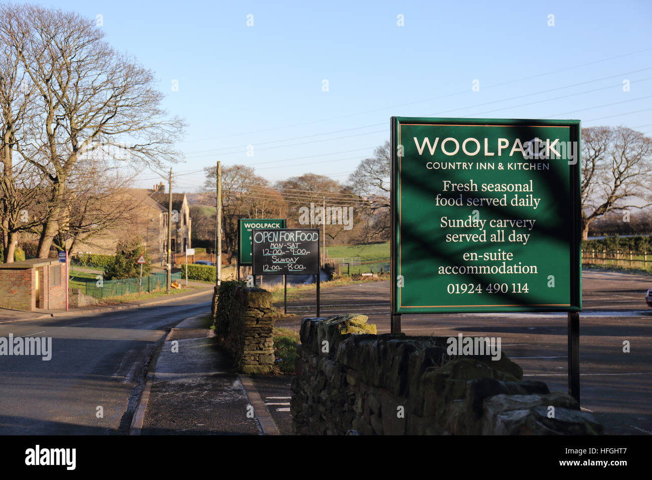 Il Woolpack pub, Whitley, Dewsbury, West Yorkshire Foto Stock