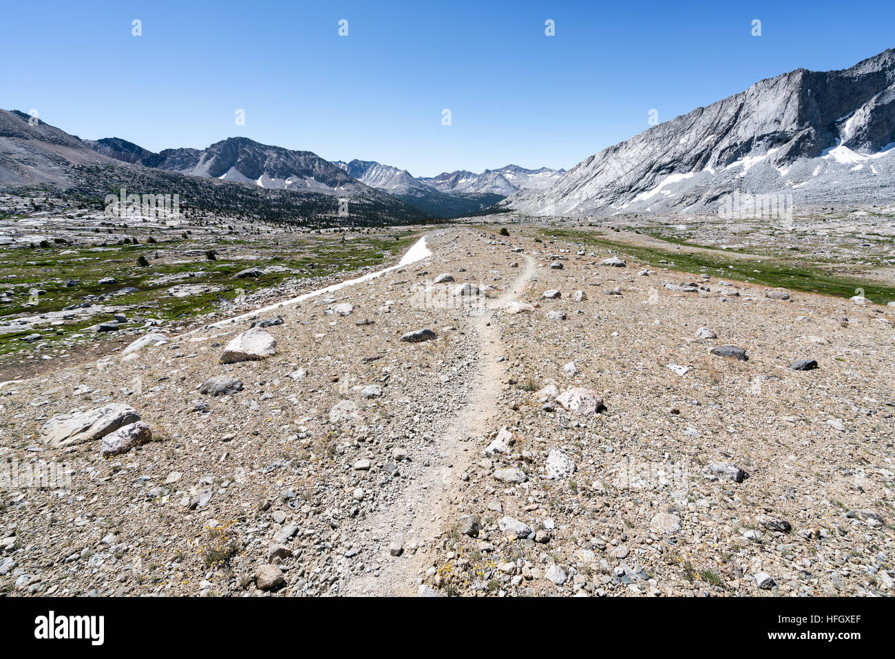 Su John Muir Trail, Kings Canyon National Park, California, Stati Uniti d'America, America del Nord Foto Stock
