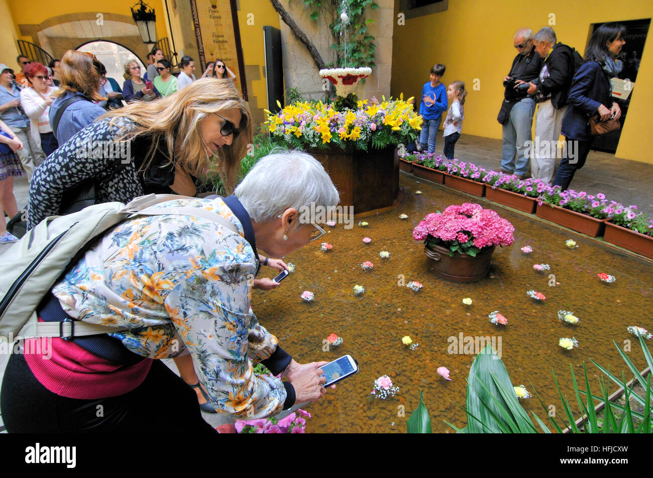 La danza delle uova durante la festa del Corpus Domini. Barcellona. La Catalogna. Spagna. Foto Stock