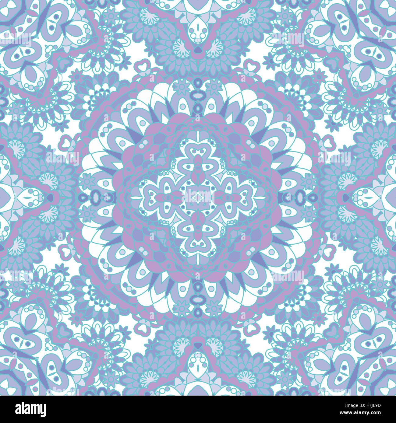 Seamless pattern piastrellato Royal lusso damasco classico disegno vettoriale. Blu Pastello Lilla sfondo. Vettore illustrazione stock. Illustrazione Vettoriale