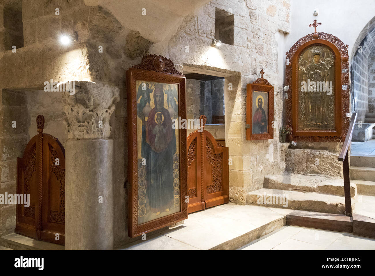 Aya Napa, Grecia - 26 Novembre 2016: Cipro isola, la chiesa del monastero (secolo XIV) Foto Stock