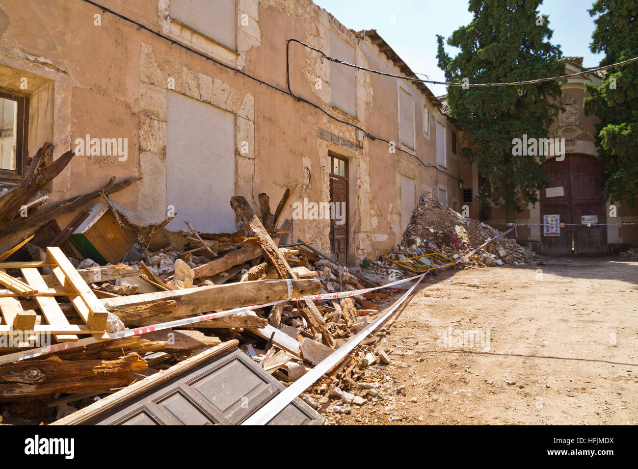 Casa di demolizione, rovine, Brihuega, Spagna Foto Stock