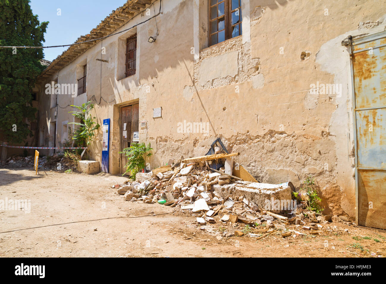 Casa di demolizione, rovine, Brihuega, Spagna Foto Stock