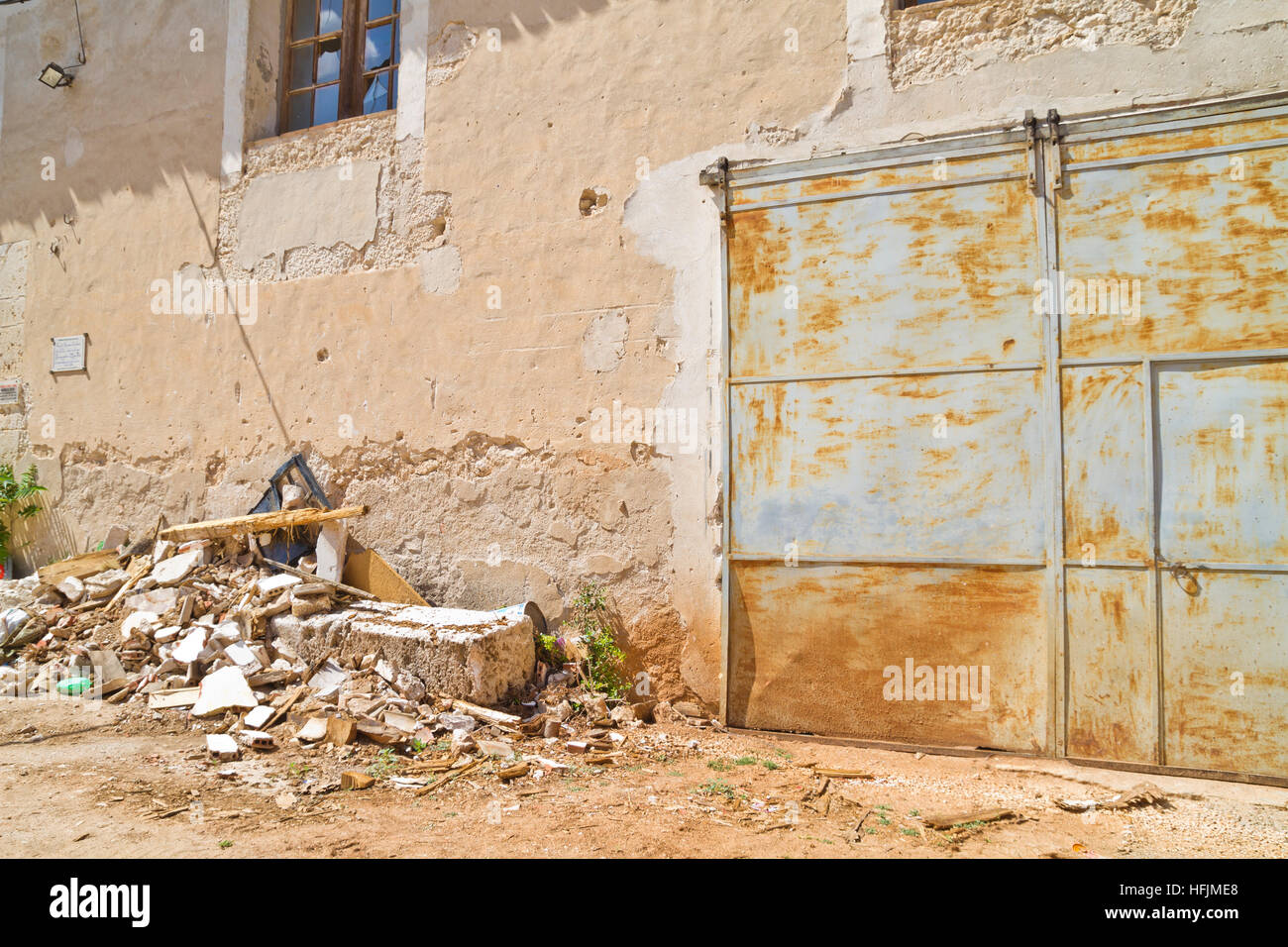 Casa di demolizione, rovine, Brihuega, Spagna Foto Stock