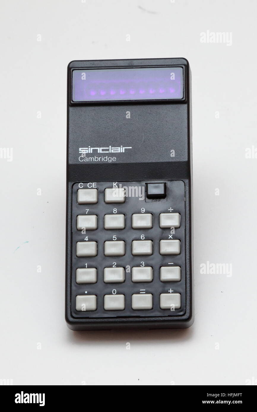 Sinclair Cambridge calcolatrice elettronica Foto Stock