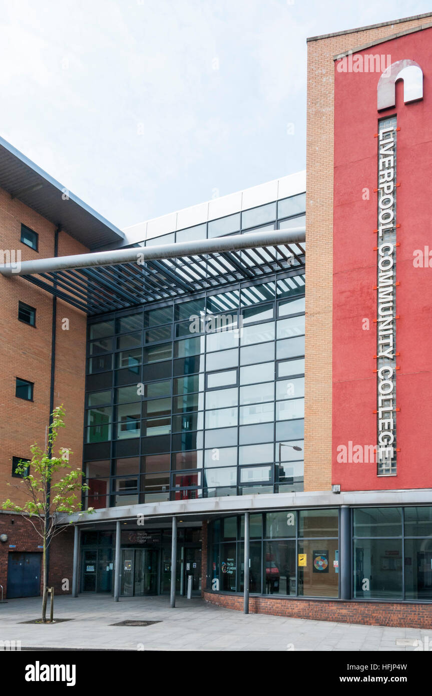 Liverpool Community College di Clarence Street, Liverpool. Foto Stock