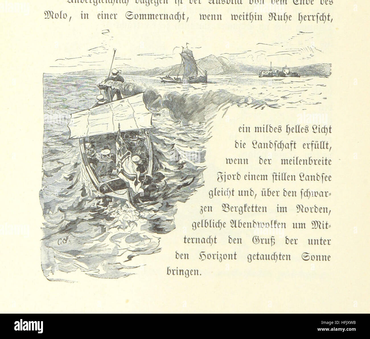 Kaiser Wilhelm II. Reisen nach Norwegen in den Jahren 1889 und 1890 ... Mit ... Heliogravüren, etc immagine presa da pagina 232 del 'Kaiser Wilhelm II Reisen Foto Stock