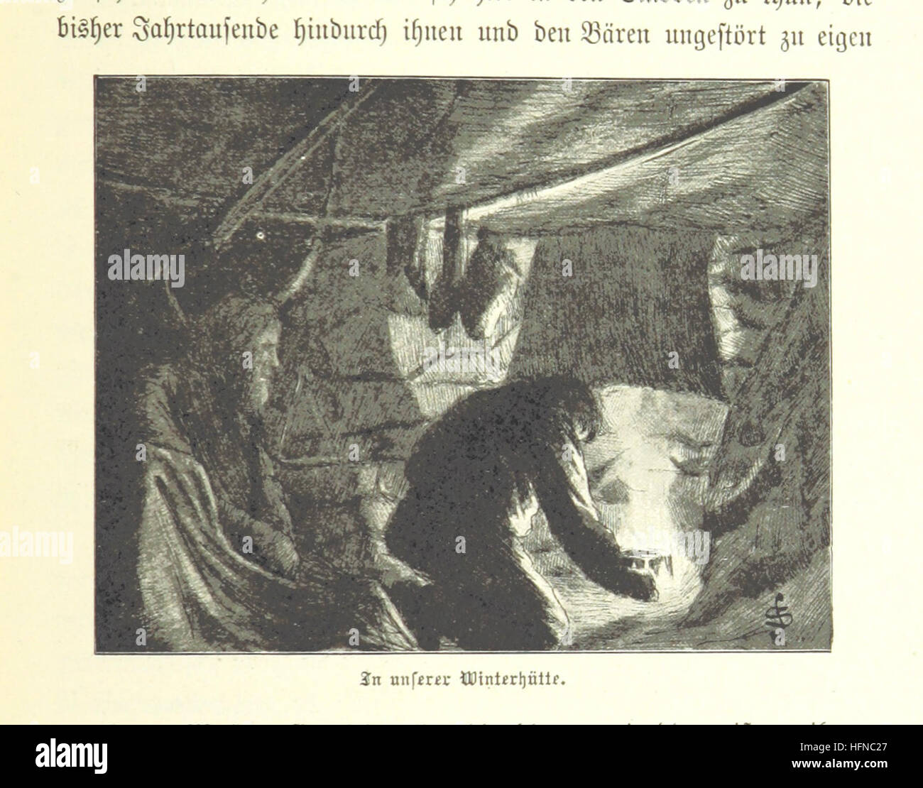 Immagine presa da pagina 499 di 'In Nacht und Eis. Die norwegische Polarexpedition 1893-1896 ... Mit einem Beitrag von Kapitän Sverdrup, ecc. (Supplemento. Wir Framleute. Von Bernhard Nordahl. Nansen und ich auf 86° 14'. Von Hjalmar Johansen, ecc.)" immagine presa da pagina 499 di 'In Nacht und Eis Foto Stock