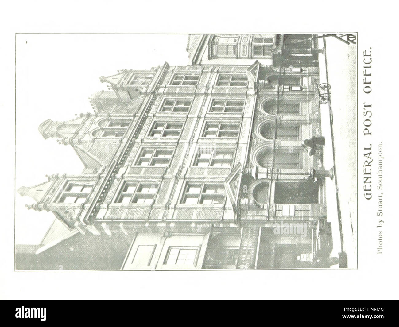 Un'illustrazione della guida storica di Southampton, che mostra i monumenti della città e delle sue aree circostanti, tra cui chiese, sale ed edifici pubblici. Foto Stock
