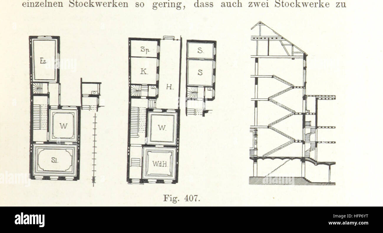 Immagine presa da pagina 715 di 'Köln und seine Bauten. Manifesto zur VIII. Wanderversammlung des Verbandes deutscher Architekten- und Ingenieur-Vereine in Köln ... 1888. Herausgegeben vom Architekten- und Ingenieur-Verein für Niederrhein und Westfalen. Immagine presa da pagina 715 di 'Köln und seine Bauten Foto Stock