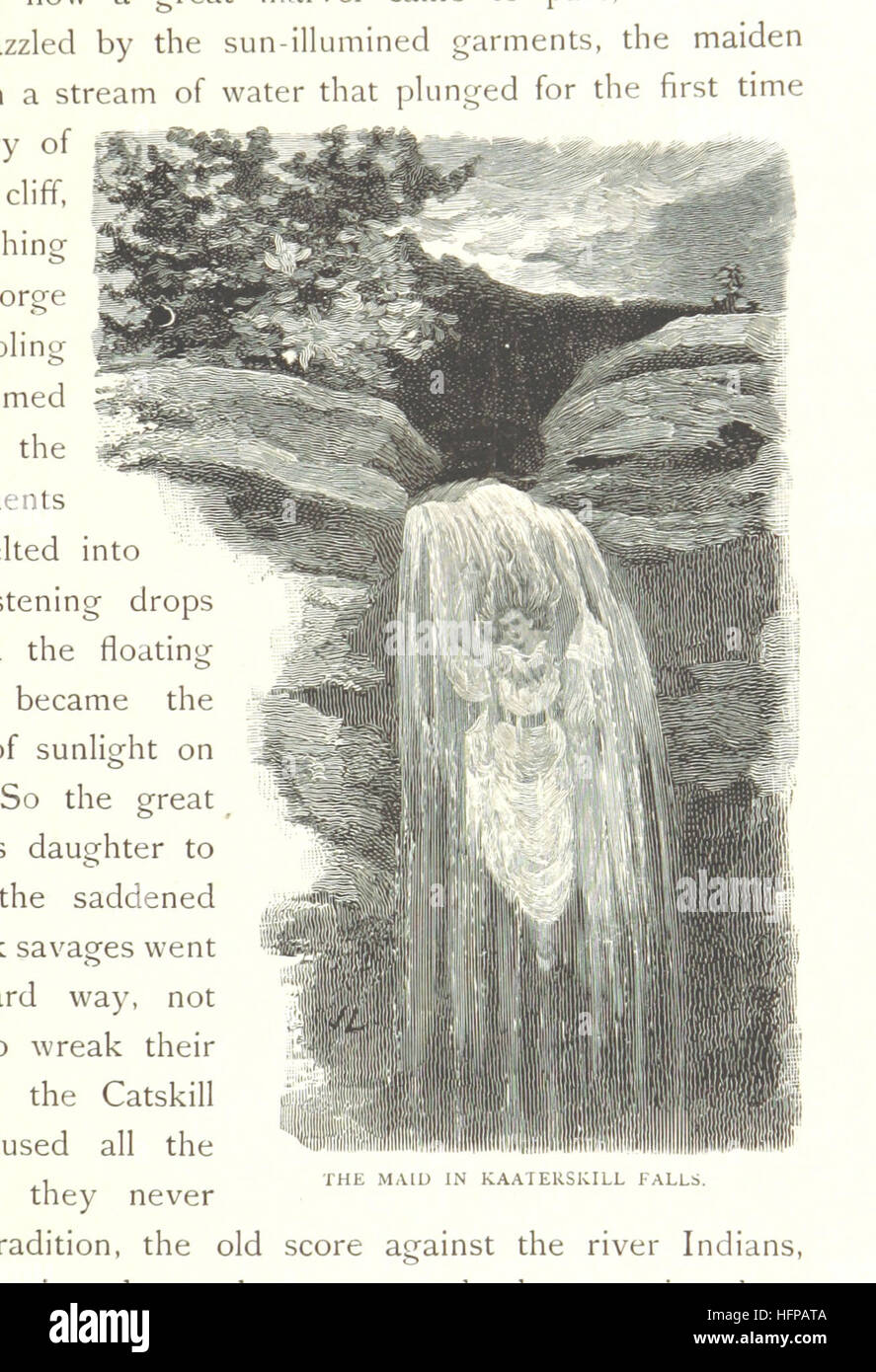 Questo libro esplora le Catskill Mountains, l'ambientazione della leggenda di Rip Van Winkle, con approfondimenti sui suoi paesaggi romantici, folklore e tradizioni. Illustrato da J. Lauber e C. Volkmar, offre un tour panoramico della zona. Foto Stock