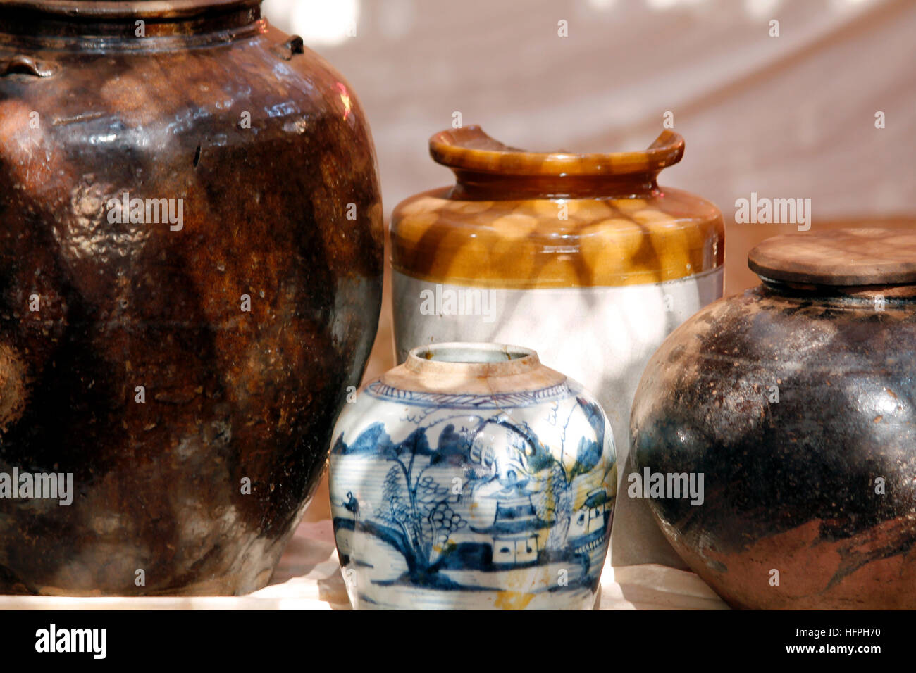 China clay bottiglia, Foto Stock