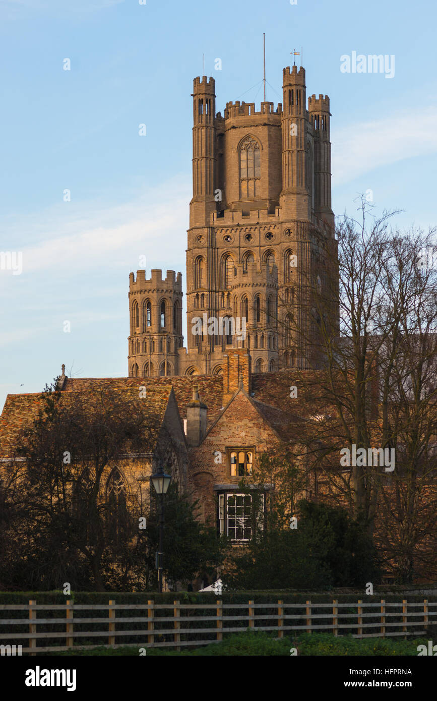 Cattedrale di Ely in Cambridgeshire. In Inghilterra. Foto Stock