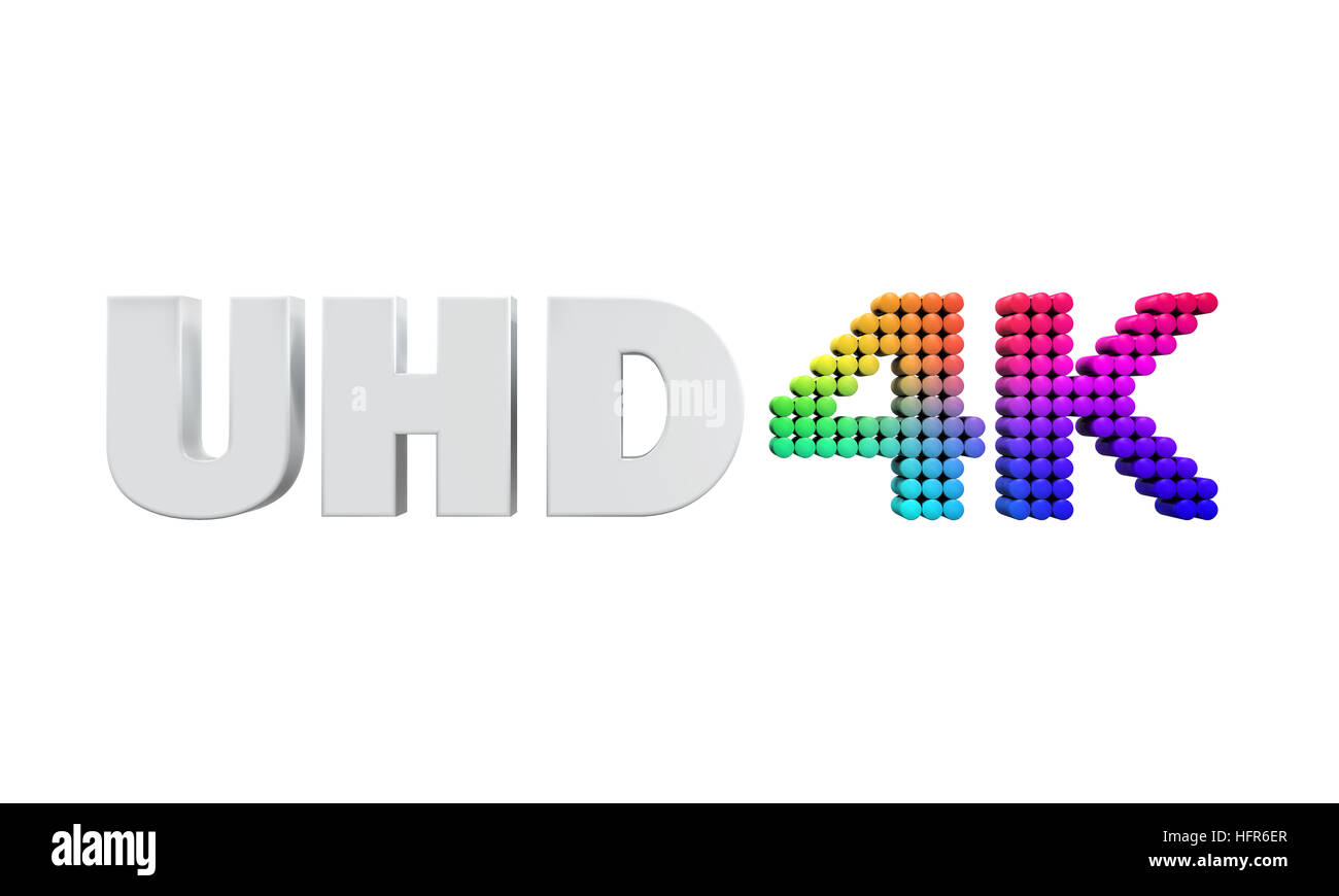 Ultra HD 4K Icona Foto Stock
