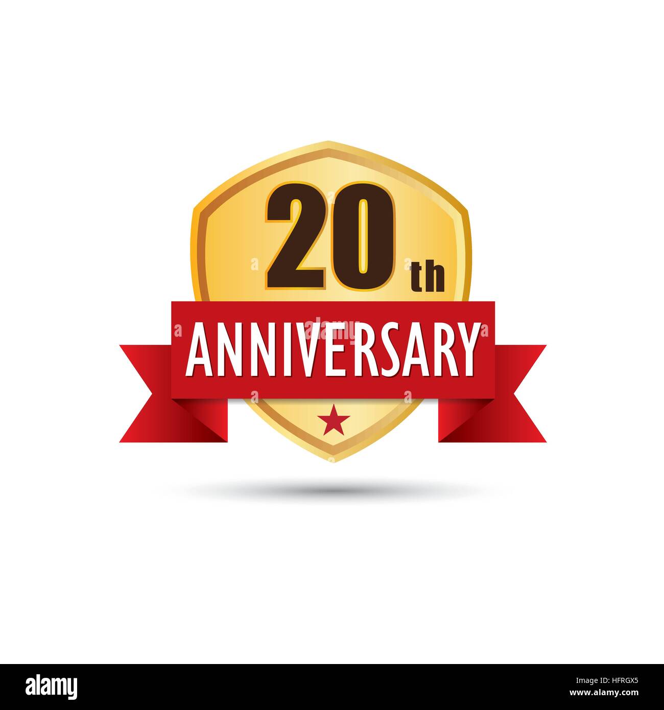 Xx anni celebrazione dell anniversario gold icona badge logo vector graphic design Illustrazione Vettoriale