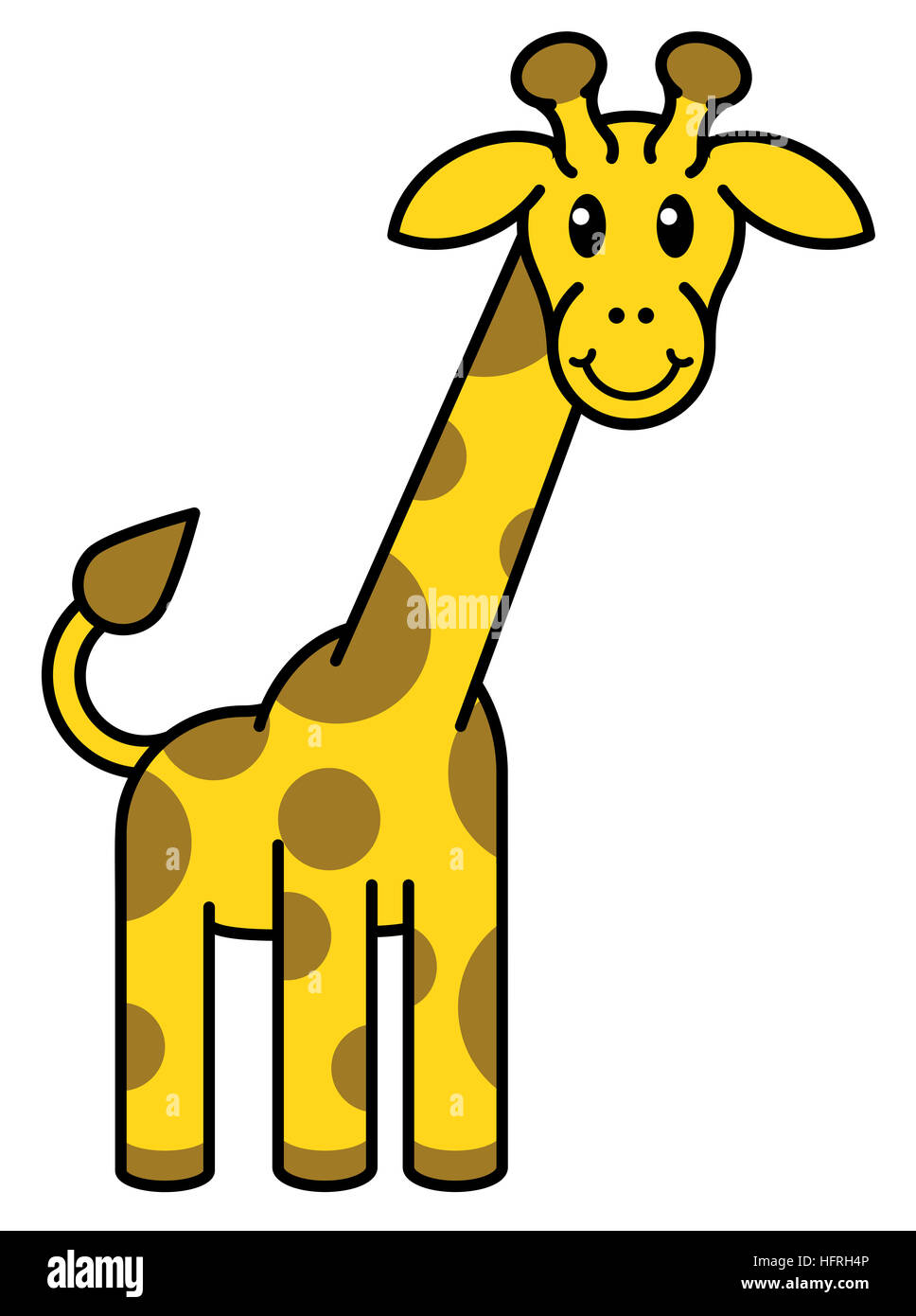 Giraffa cartoon animale mascotte di caratteri Foto Stock