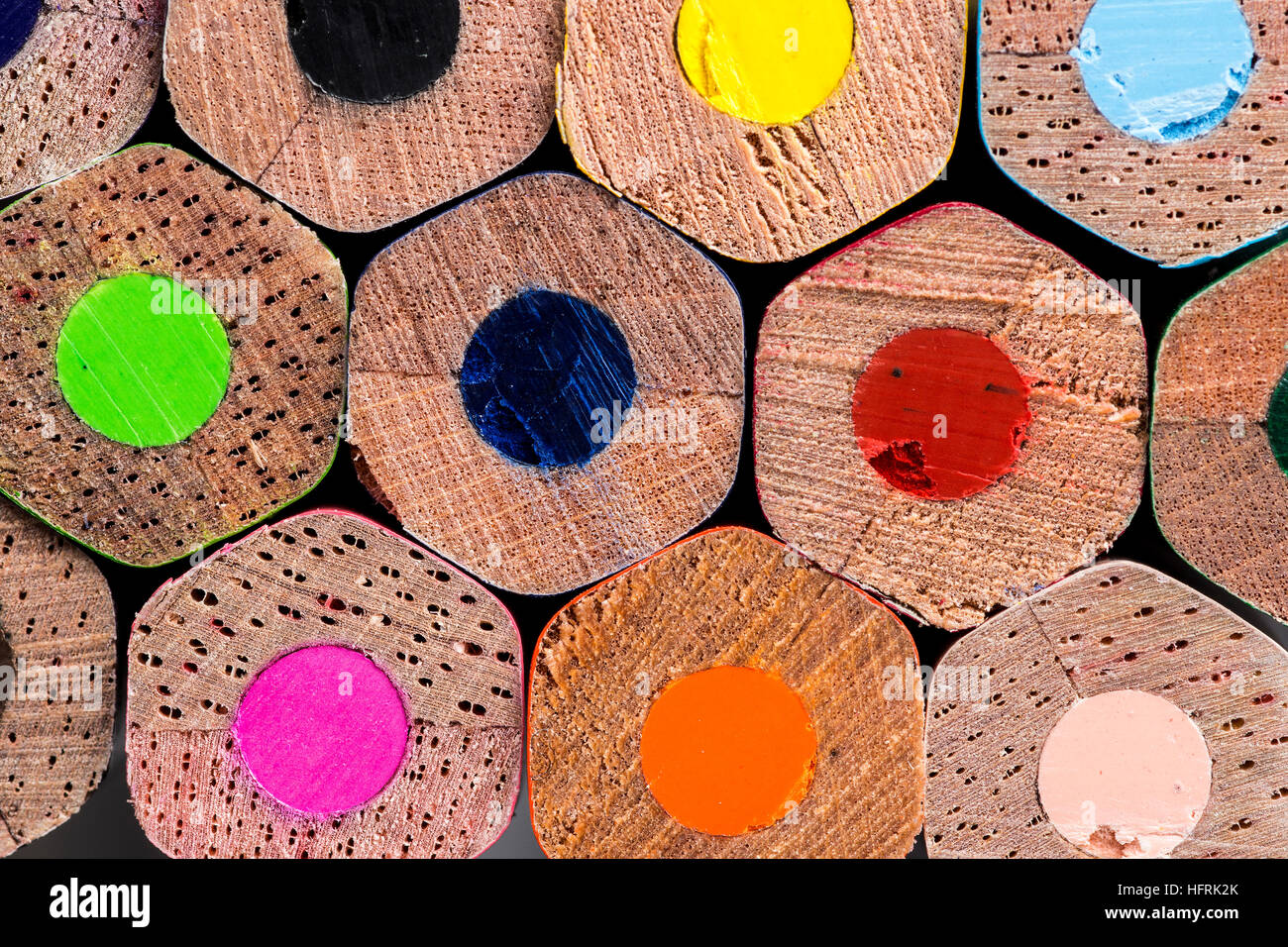Matite di colore. Matite colorate sullo sfondo. Matite colorate vicino. Foto Stock