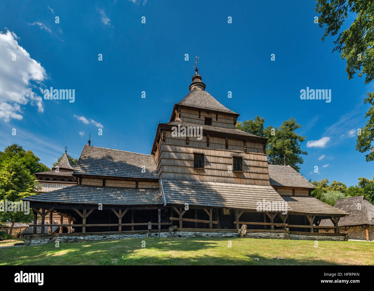 San Paraskevi chiesa del XVI secolo, in stile gotico, cattolica greca, ora museo, sito Patrimonio Mondiale dell'UNESCO in Radruz, Malopolska, Polonia Foto Stock