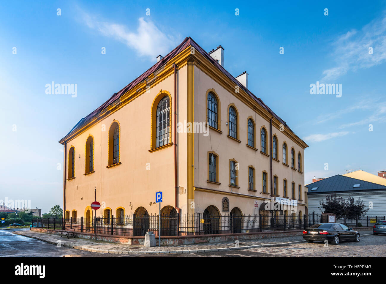 Grande Sinagoga, ora Fine Arts School, in Jaroslaw, Malopolska, Polonia Foto Stock