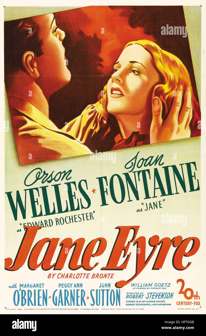 JANE EYRE 1943 XX Century Fox Film con Joan Fontaine e Orson Welles Foto Stock