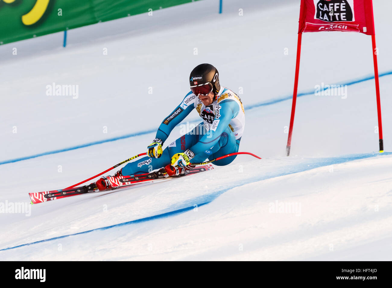 La Val Gardena, Italia 16 dicembre 2016. Kilde Aleksander Aamodt (NOR) competere nel Audi FIS Coppa del Mondo di sci alpino maschile di Super-G GARA Foto Stock