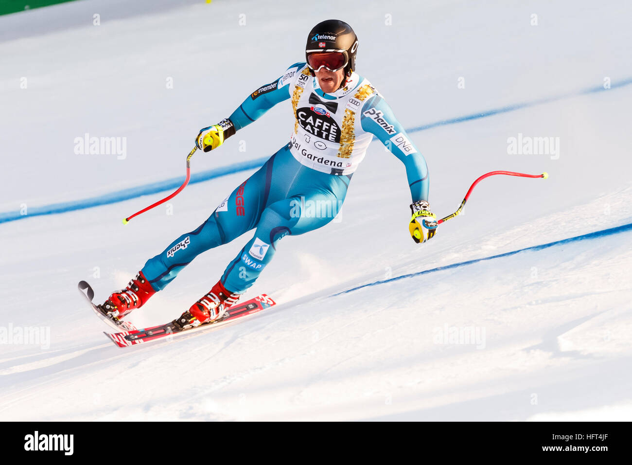 La Val Gardena, Italia 16 dicembre 2016. Kilde Aleksander Aamodt (NOR) competere nel Audi FIS Coppa del Mondo di sci alpino maschile di Super-G GARA Foto Stock