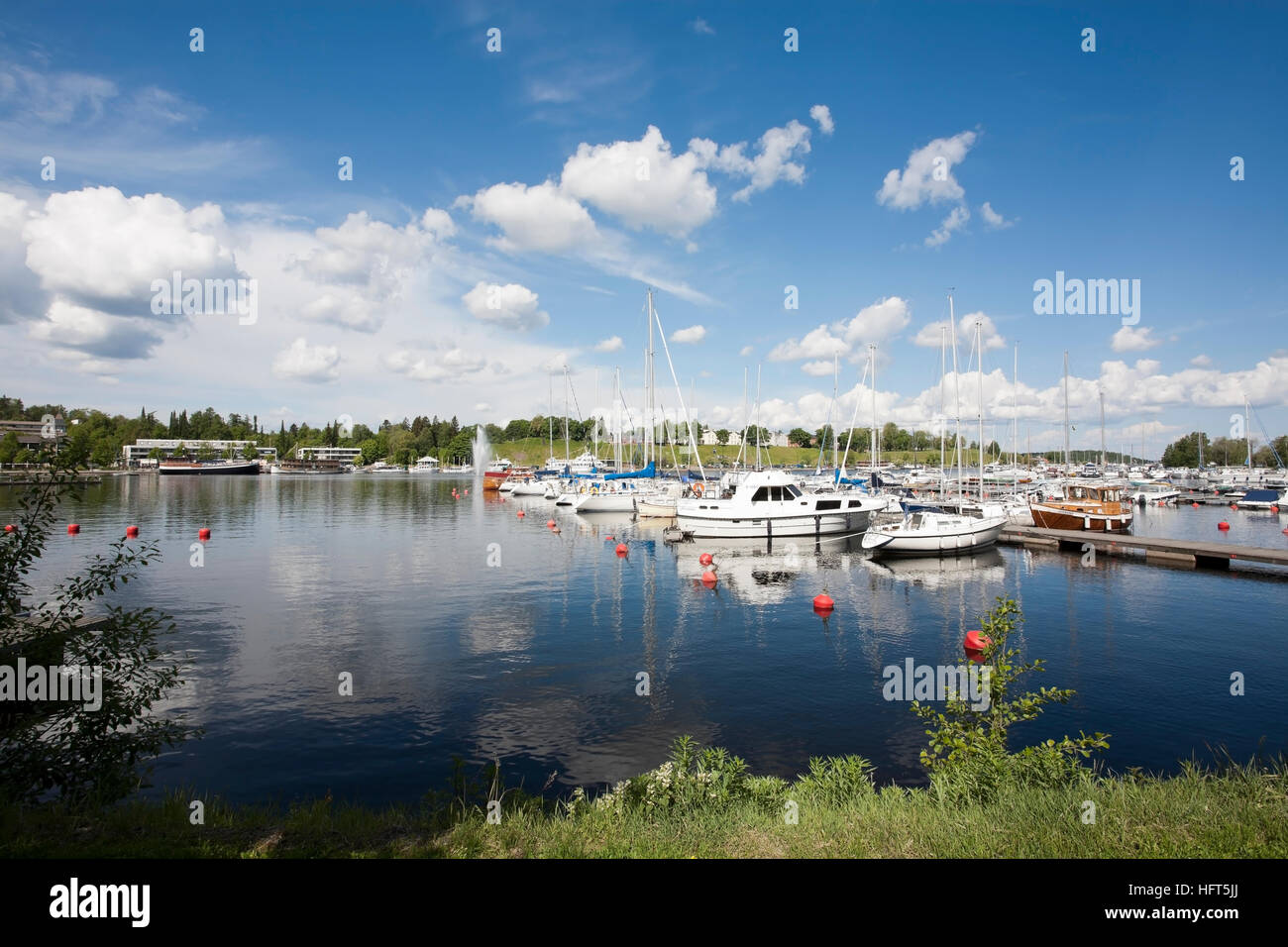 La scena del porto di Lappeenranta FINLANDIA Foto Stock